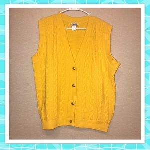 vintage (Cuddle Knit) yellow short sleeve vest